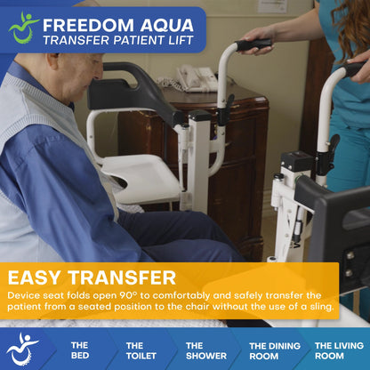 Bathroom Transfer Lift with Built-In Commode — Safe Bathroom Transfers with PT Coaching, RN Support & Fit-Right™