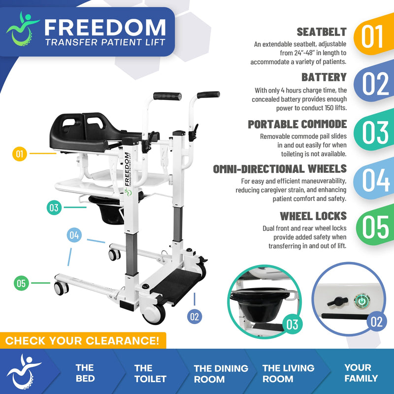 Freedom Transfer Patient Lift - Sling Free Transfers