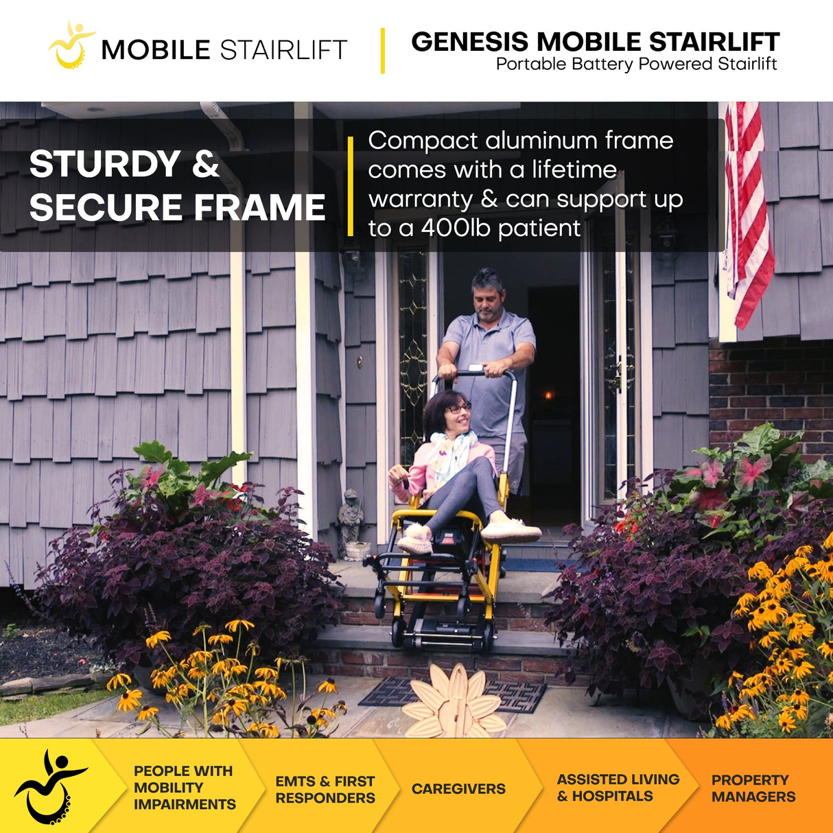 Genesis Mobile Stairlift – Battery Powered and Portable