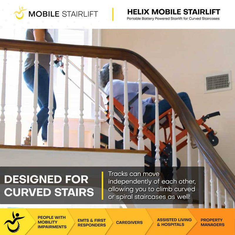 Helix Curved Stairs Mobile Stairlift