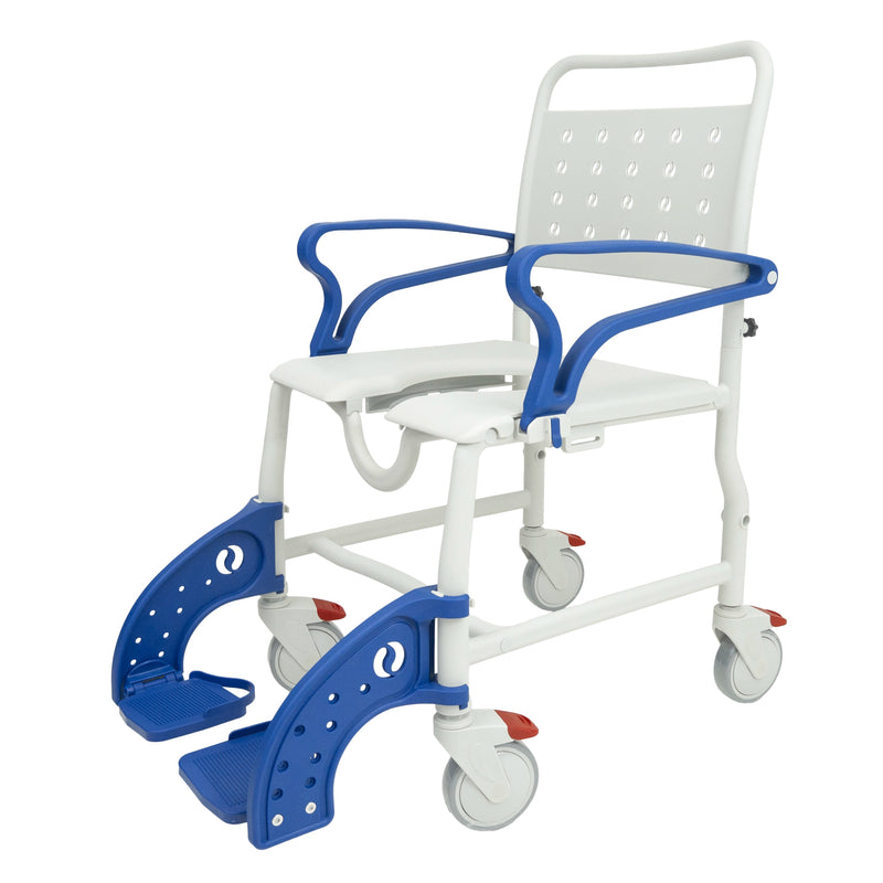 Sidekick Shower Chair with Commode Opening and Wheel Attachments