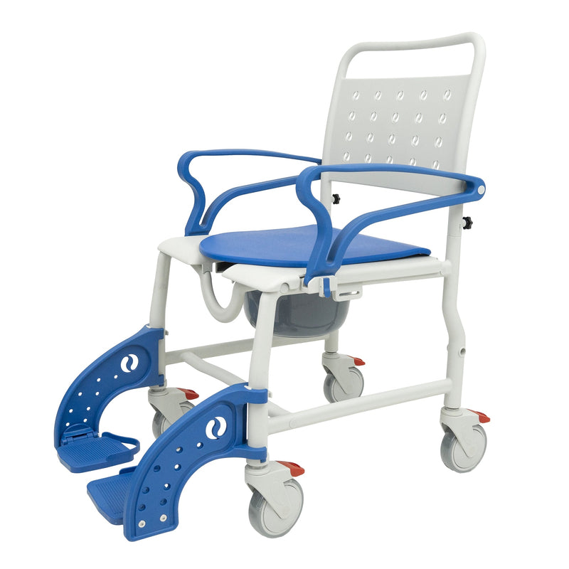 Sidekick Shower Chair with Commode Opening and Wheel Attachments
